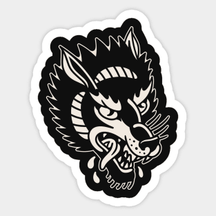 Traditional wolf Sticker